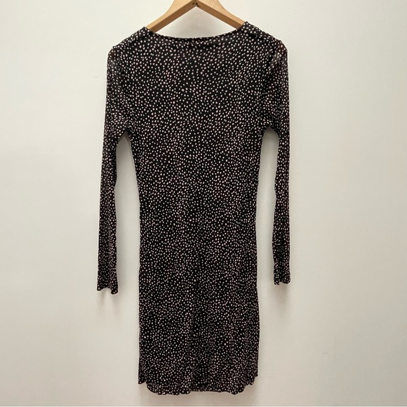 MEXX work dress, black with pink polka dots - Picture 2 of 4